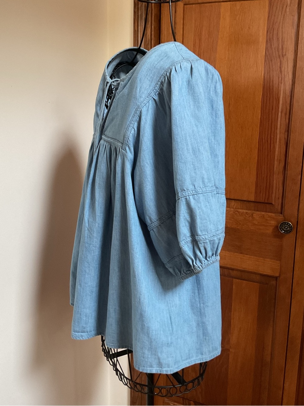 Denim puff sleeve tunic, Medium - Picture 3 of 8
